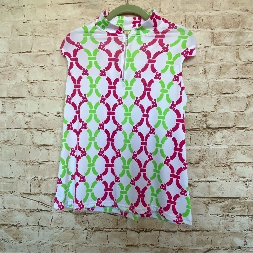 EMERALD 18 Sz PL Sleeveless Polo Golf Top